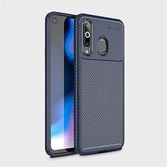 Coque Silicone Housse Etui Gel Serge pour Samsung Galaxy A8s SM-G8870 Bleu
