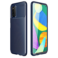 Coque Silicone Housse Etui Gel Serge pour Samsung Galaxy F52 5G Bleu