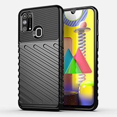 Coque Silicone Housse Etui Gel Serge pour Samsung Galaxy M31 Noir