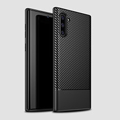 Coque Silicone Housse Etui Gel Serge pour Samsung Galaxy Note 10 5G Noir