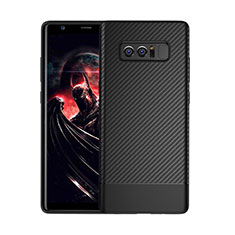 Coque Silicone Housse Etui Gel Serge pour Samsung Galaxy Note 8 Noir
