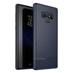 Coque Silicone Housse Etui Gel Serge pour Samsung Galaxy Note 9 Bleu