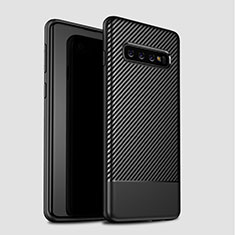 Coque Silicone Housse Etui Gel Serge pour Samsung Galaxy S10 5G Noir