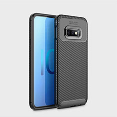 Coque Silicone Housse Etui Gel Serge pour Samsung Galaxy S10e Noir