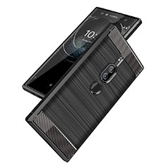 Coque Silicone Housse Etui Gel Serge pour Sony Xperia XZ2 Premium Noir