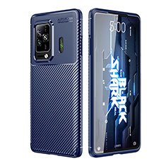 Coque Silicone Housse Etui Gel Serge pour Xiaomi Black Shark 5 5G Bleu