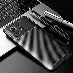 Coque Silicone Housse Etui Gel Serge pour Xiaomi Mi 11 Lite 4G Noir