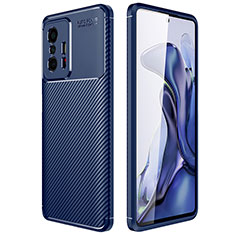 Coque Silicone Housse Etui Gel Serge pour Xiaomi Mi 11T Pro 5G Bleu