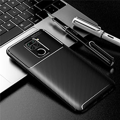 Coque Silicone Housse Etui Gel Serge pour Xiaomi Redmi Note 9 Noir