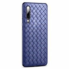 Coque Silicone Housse Etui Gel Serge R01 pour Huawei P30 Bleu