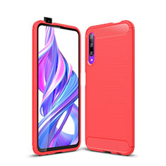 Coque Silicone Housse Etui Gel Serge S01 pour Huawei Honor 9X Pro Rouge