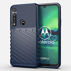 Coque Silicone Housse Etui Gel Serge S01 pour Motorola Moto G8 Plus Bleu