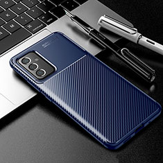 Coque Silicone Housse Etui Gel Serge S01 pour Samsung Galaxy A82 5G Bleu