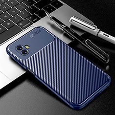 Coque Silicone Housse Etui Gel Serge S01 pour Samsung Galaxy XCover 6 Pro 5G Bleu