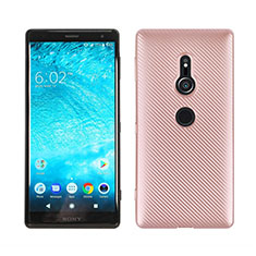 Coque Silicone Housse Etui Gel Serge S01 pour Sony Xperia XZ2 Or Rose