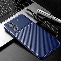 Coque Silicone Housse Etui Gel Serge S01 pour Xiaomi Poco M4 5G Bleu