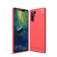 Coque Silicone Housse Etui Gel Serge S03 pour Huawei P30 Pro New Edition Rouge