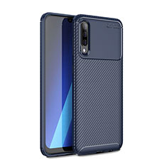Coque Silicone Housse Etui Gel Serge WL1 pour Samsung Galaxy A50 Bleu