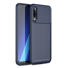 Coque Silicone Housse Etui Gel Serge WL1 pour Samsung Galaxy A70 Bleu