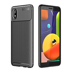 Coque Silicone Housse Etui Gel Serge WL1 pour Samsung Galaxy M01 Core Noir