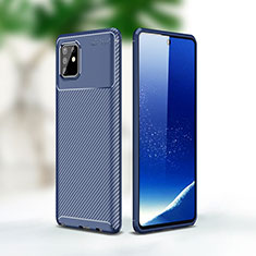 Coque Silicone Housse Etui Gel Serge WL1 pour Samsung Galaxy M60s Bleu