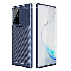 Coque Silicone Housse Etui Gel Serge WL1 pour Samsung Galaxy Note 20 Ultra 5G Bleu