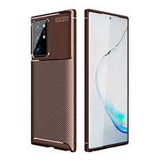 Coque Silicone Housse Etui Gel Serge WL1 pour Samsung Galaxy Note 20 Ultra 5G Marron