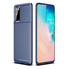 Coque Silicone Housse Etui Gel Serge WL1 pour Samsung Galaxy S20 5G Bleu