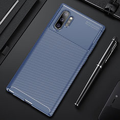 Coque Silicone Housse Etui Gel Serge Y01 pour Samsung Galaxy Note 10 Plus 5G Bleu