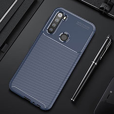 Coque Silicone Housse Etui Gel Serge Y01 pour Xiaomi Redmi Note 8 (2021) Bleu
