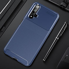 Coque Silicone Housse Etui Gel Serge Y02 pour Huawei Nova 5T Bleu