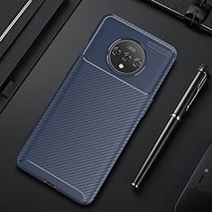Coque Silicone Housse Etui Gel Serge Y02 pour OnePlus 7T Bleu