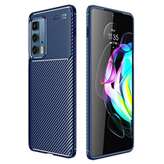 Coque Silicone Housse Etui Gel Serge Z01 pour Motorola Moto Edge S Pro 5G Bleu