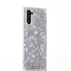 Coque Silicone Motif Fantaisie Souple Couleur Unie Etui Housse D01 pour Samsung Galaxy Note 10 Blanc