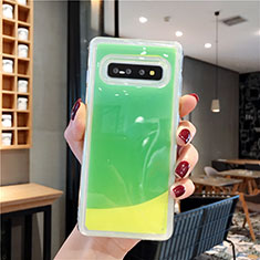 Coque Silicone Motif Fantaisie Souple Couleur Unie Etui Housse K01 pour Samsung Galaxy S10 Plus Vert