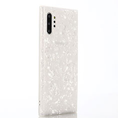 Coque Silicone Motif Fantaisie Souple Couleur Unie Etui Housse P01 pour Samsung Galaxy Note 10 Plus 5G Blanc