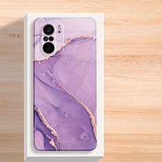 Coque Silicone Motif Fantaisie Souple Couleur Unie Etui Housse pour Xiaomi Mi 11X 5G Violet