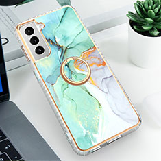 Coque Silicone Motif Fantaisie Souple Couleur Unie Etui Housse S02 pour Samsung Galaxy S22 5G Vert