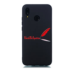 Coque Silicone Motif Fantaisie Souple Couleur Unie Etui Housse S06 pour Huawei P20 Lite Rouge