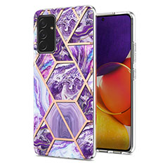 Coque Silicone Motif Fantaisie Souple Couleur Unie Etui Housse Y01B pour Samsung Galaxy A82 5G Violet