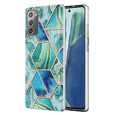 Coque Silicone Motif Fantaisie Souple Couleur Unie Etui Housse Y01B pour Samsung Galaxy Note 20 5G Vert