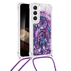 Coque Silicone Motif Fantaisie Souple Couleur Unie Etui Housse Y02B pour Samsung Galaxy S24 5G Violet