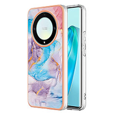Coque Silicone Motif Fantaisie Souple Couleur Unie Etui Housse Y03B pour Huawei Honor Magic5 Lite 5G Bleu