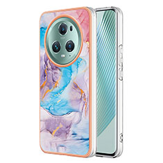 Coque Silicone Motif Fantaisie Souple Couleur Unie Etui Housse Y03B pour Huawei Honor Magic5 Pro 5G Bleu