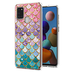 Coque Silicone Motif Fantaisie Souple Couleur Unie Etui Housse Y03B pour Samsung Galaxy A21s Colorful