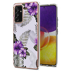 Coque Silicone Motif Fantaisie Souple Couleur Unie Etui Housse Y03B pour Samsung Galaxy A25 5G Violet