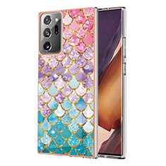 Coque Silicone Motif Fantaisie Souple Couleur Unie Etui Housse Y03B pour Samsung Galaxy Note 20 Ultra 5G Colorful
