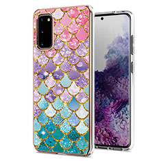 Coque Silicone Motif Fantaisie Souple Couleur Unie Etui Housse Y03B pour Samsung Galaxy S20 Colorful