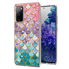 Coque Silicone Motif Fantaisie Souple Couleur Unie Etui Housse Y03B pour Samsung Galaxy S20 FE 4G Colorful