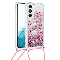 Coque Silicone Motif Fantaisie Souple Couleur Unie Etui Housse Y03B pour Samsung Galaxy S21 5G Or Rose